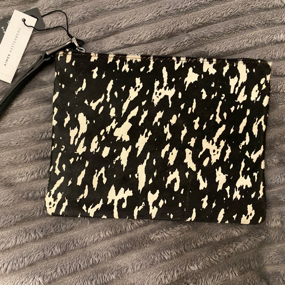 NWT calf hair clutch/wristlet Aimee Kestenberg